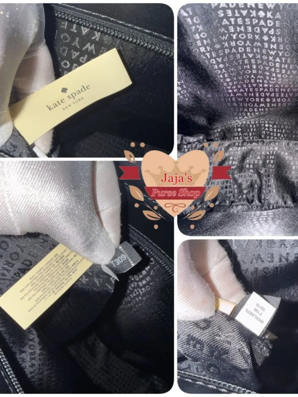 🖤Kate Spade Black Cow Leather Tote Bag with Bow Charm🖤